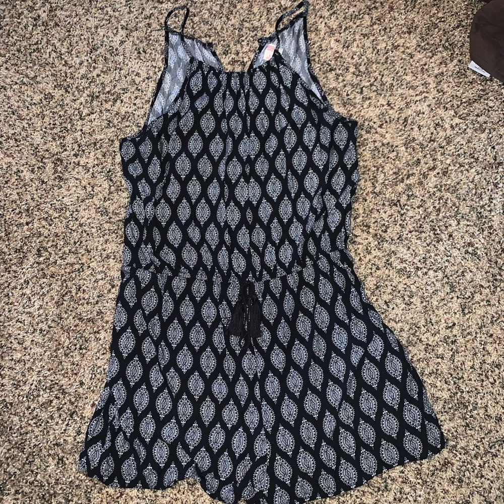 Black and white halter romper